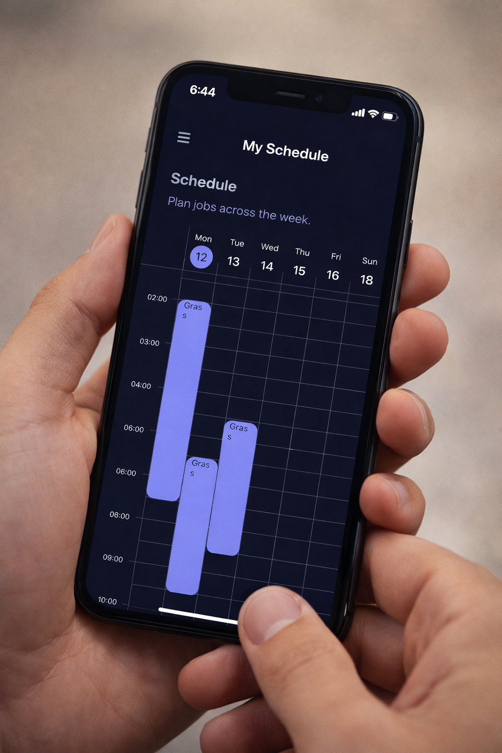 ServeHub iOS app on iPhone